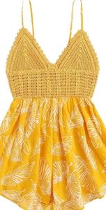 Crotchet V Neck Romper